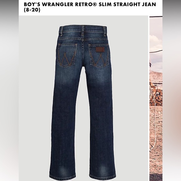 Wrangler Retro Slim Fit Jeans Boys Size 8 Slim - Picture 1 of 8